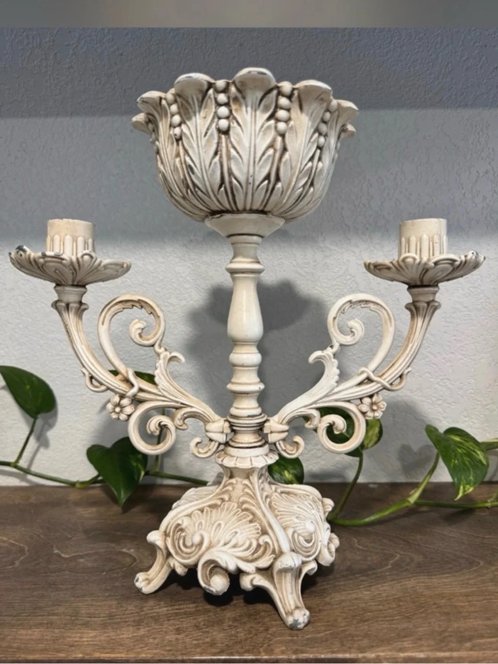 Vintage Style Shabby Chic French Country Candle Holder Candelabra